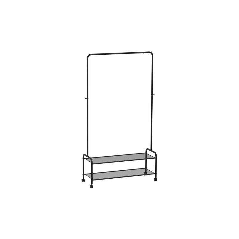 Вешалка для плечиков "Валенсия-32М", 1620х915х300 мм, 2 полки, передвижная, металл, черная, ВГВ32М Ч главное фото