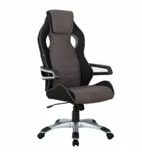 Игровое кресло  "Techno GM-002", ткань, черное/серое, вставки белые, 531815
