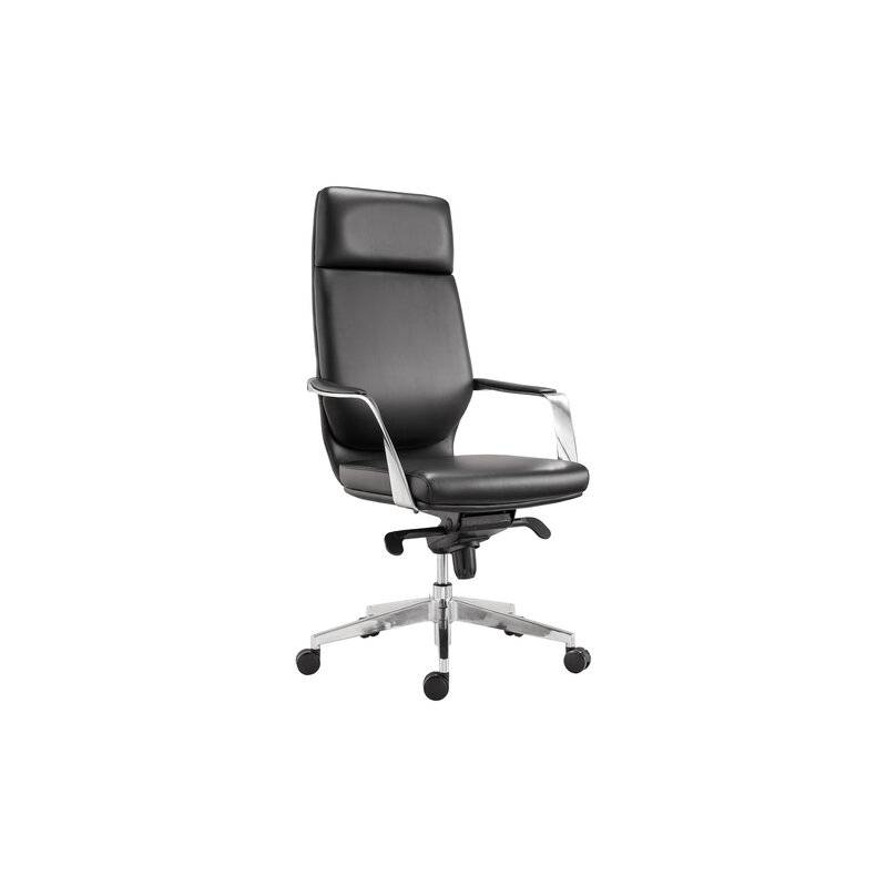 Кресло офисное  PREMIUM "Resonance EX-755", мультиблок, алюминий, экокожа, черное главное фото
