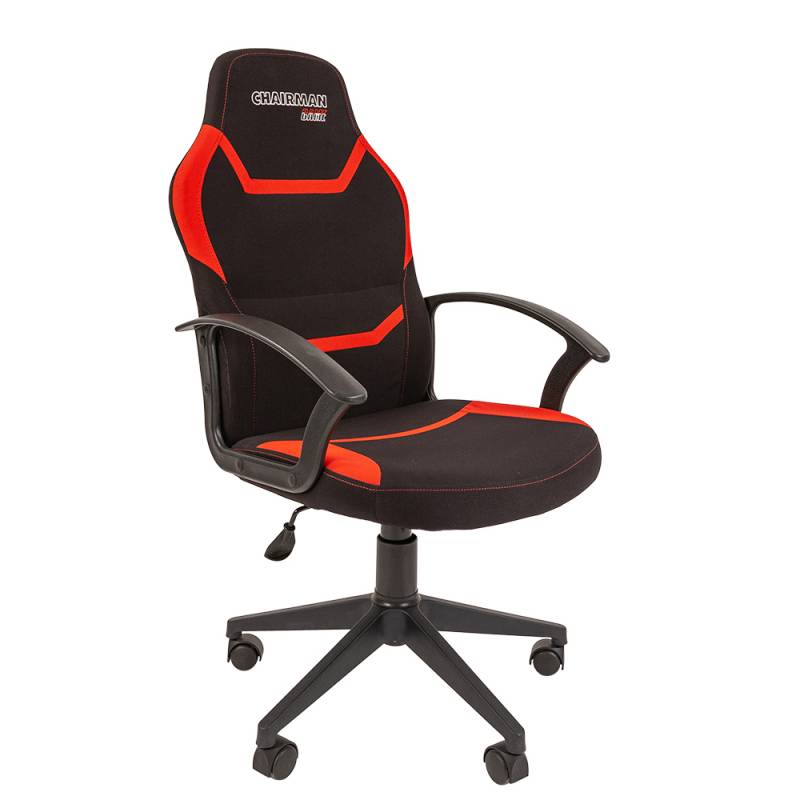 Игровое кресло Chairman game 9 New Россия (текстиль черно-красный) главное фото