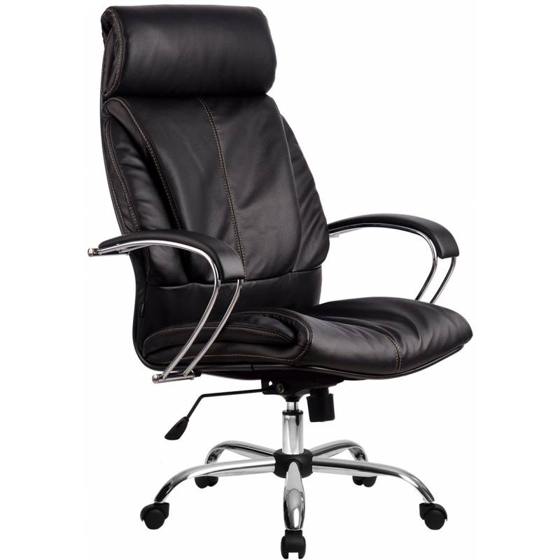Кресло руководителя LK-13Ch (Черная кожа) главное фото