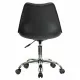Кресло стул  "Eames MG-310 CH", хром, пластик черный, экокожа черная, 532925. Фото товара с разных ракурсов.